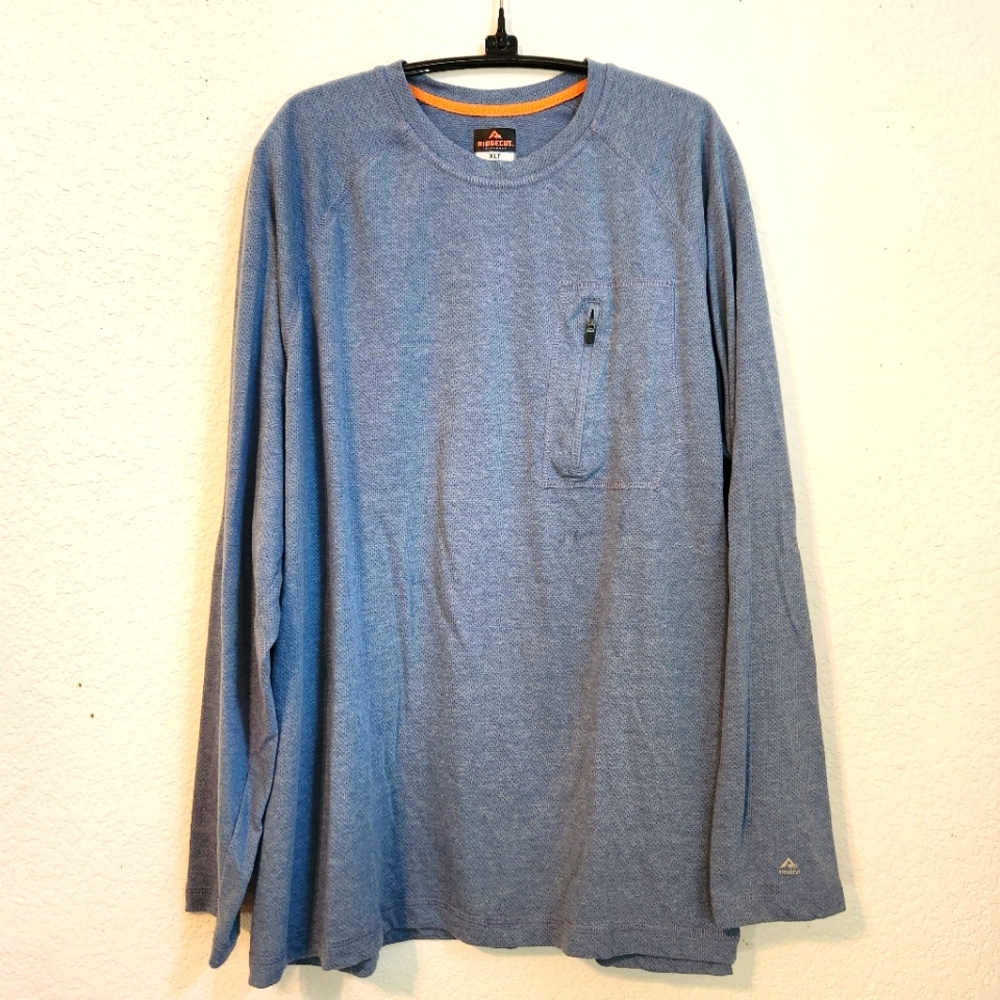 Ridgecut Men's Blue Long Sleeve Pullover Shirt, Size XLT‎